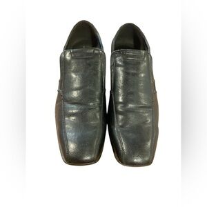 Memphis One Elegant Black Leather Slip-On Loafers Me s Size 12